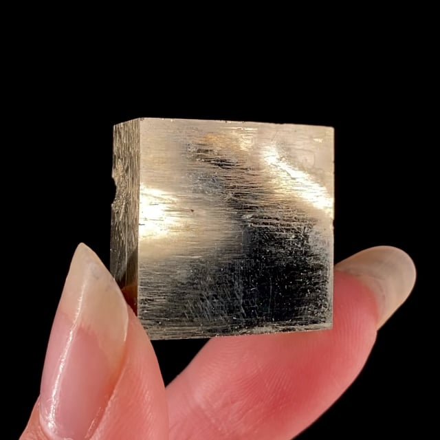 Pyrite (unusually compressed crystal)