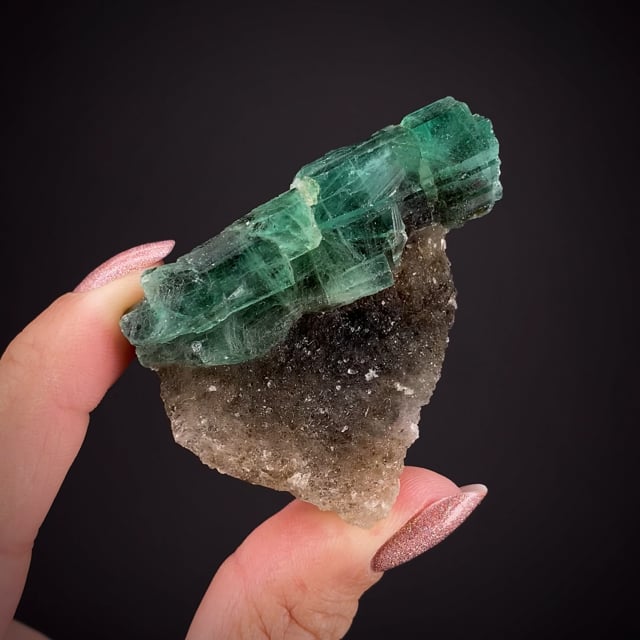 Emerald on Quartz