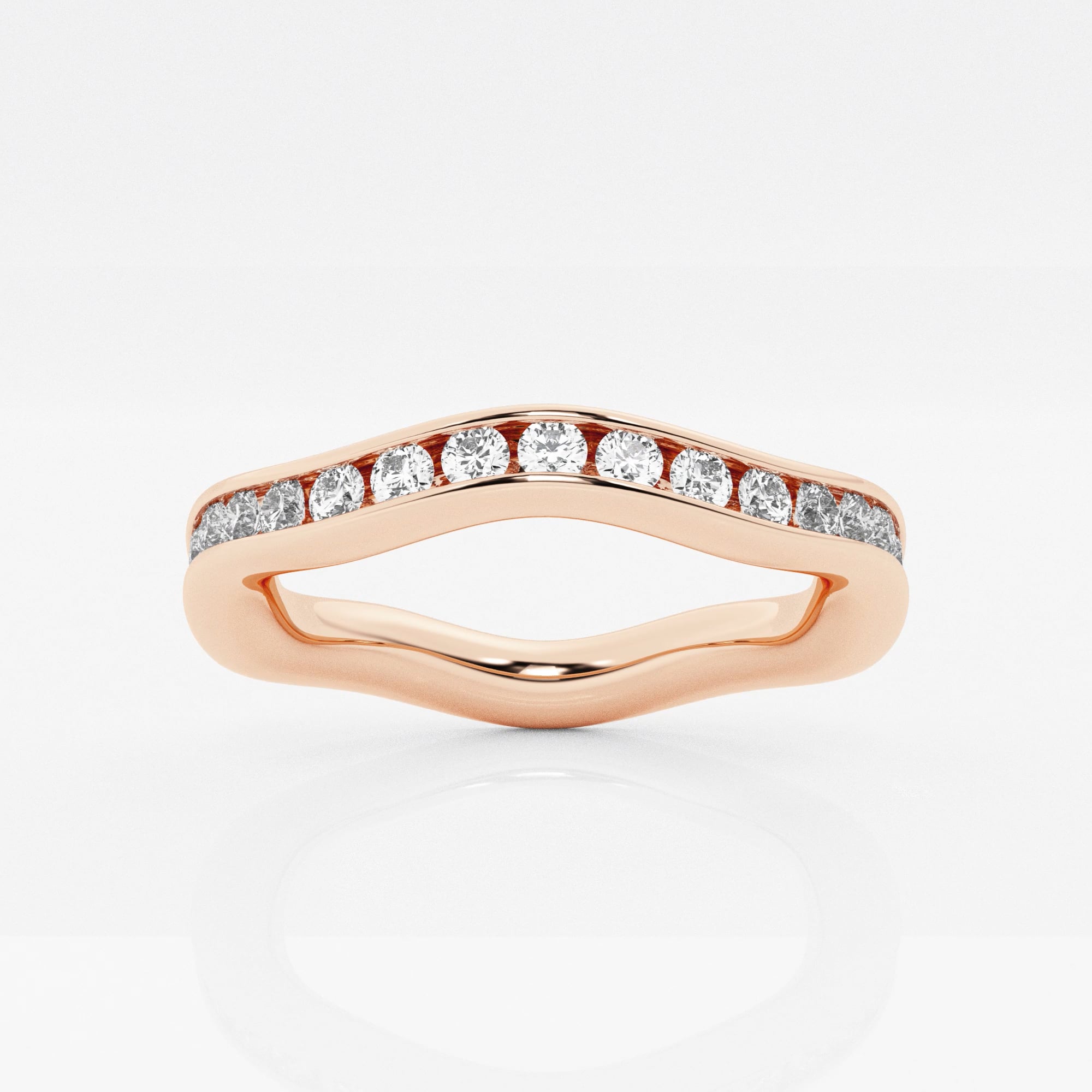 product video for näas Ethereal 1 1/6 ctw Round Lab Grown Diamond Earth Wavy Eternity Band - 2.8mm Width