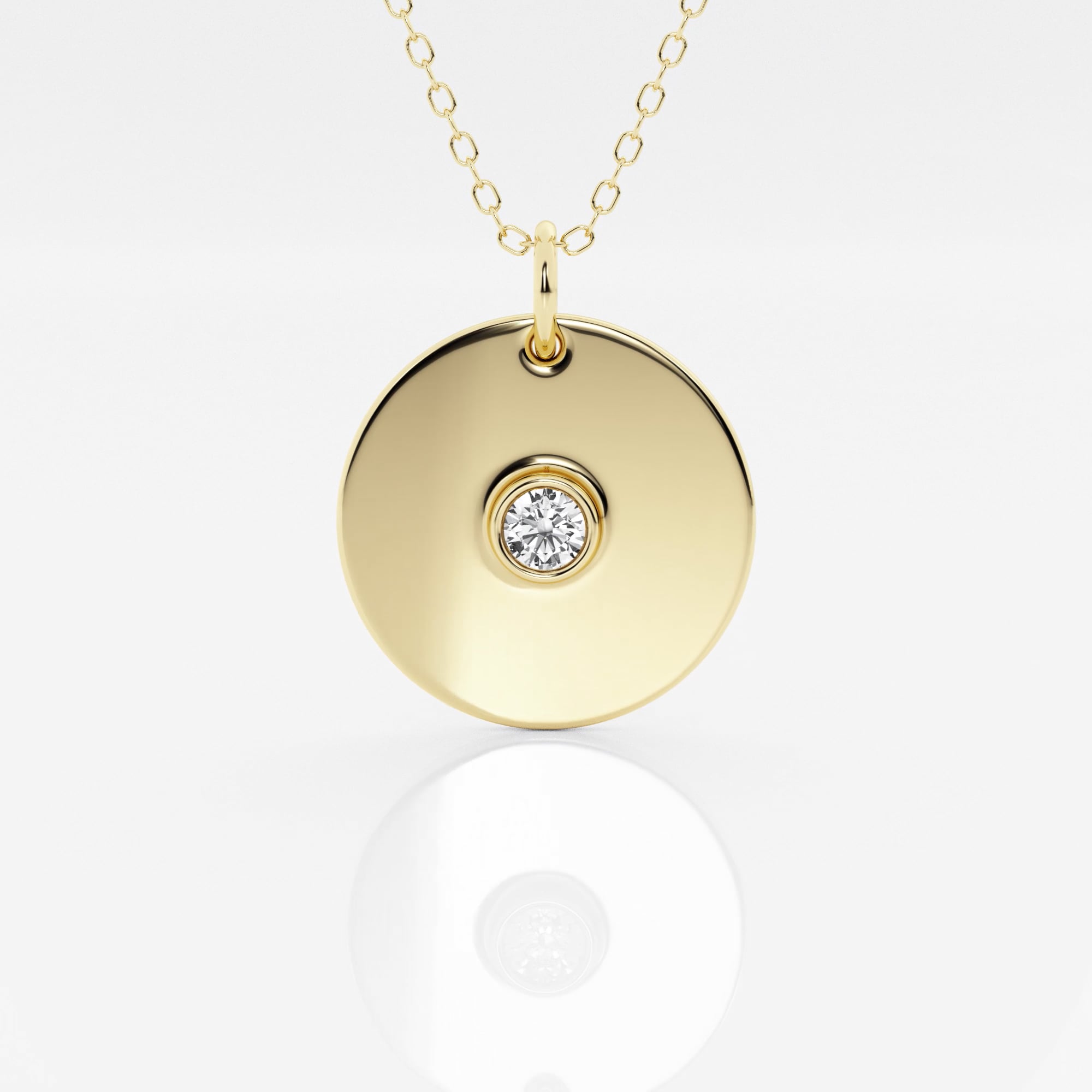product video for näas Defining 1/6 ctw Round Lab Grown Diamond Medal Fashion Pendant with Adjustable Chain