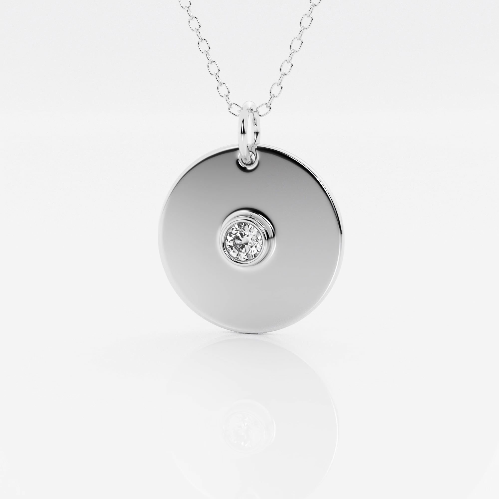 product video for näas Defining 1/6 ctw Round Lab Grown Diamond Medal Fashion Pendant with Adjustable Chain