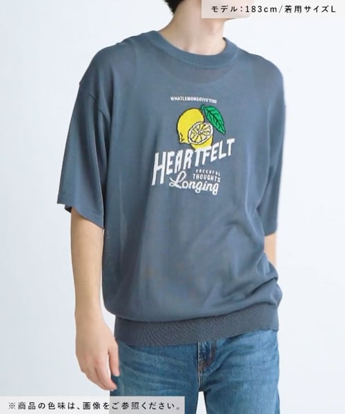 jujumatsui417ページ フルーツモチーフロゴニットTシャツ | [公式]ニコアンド（niko