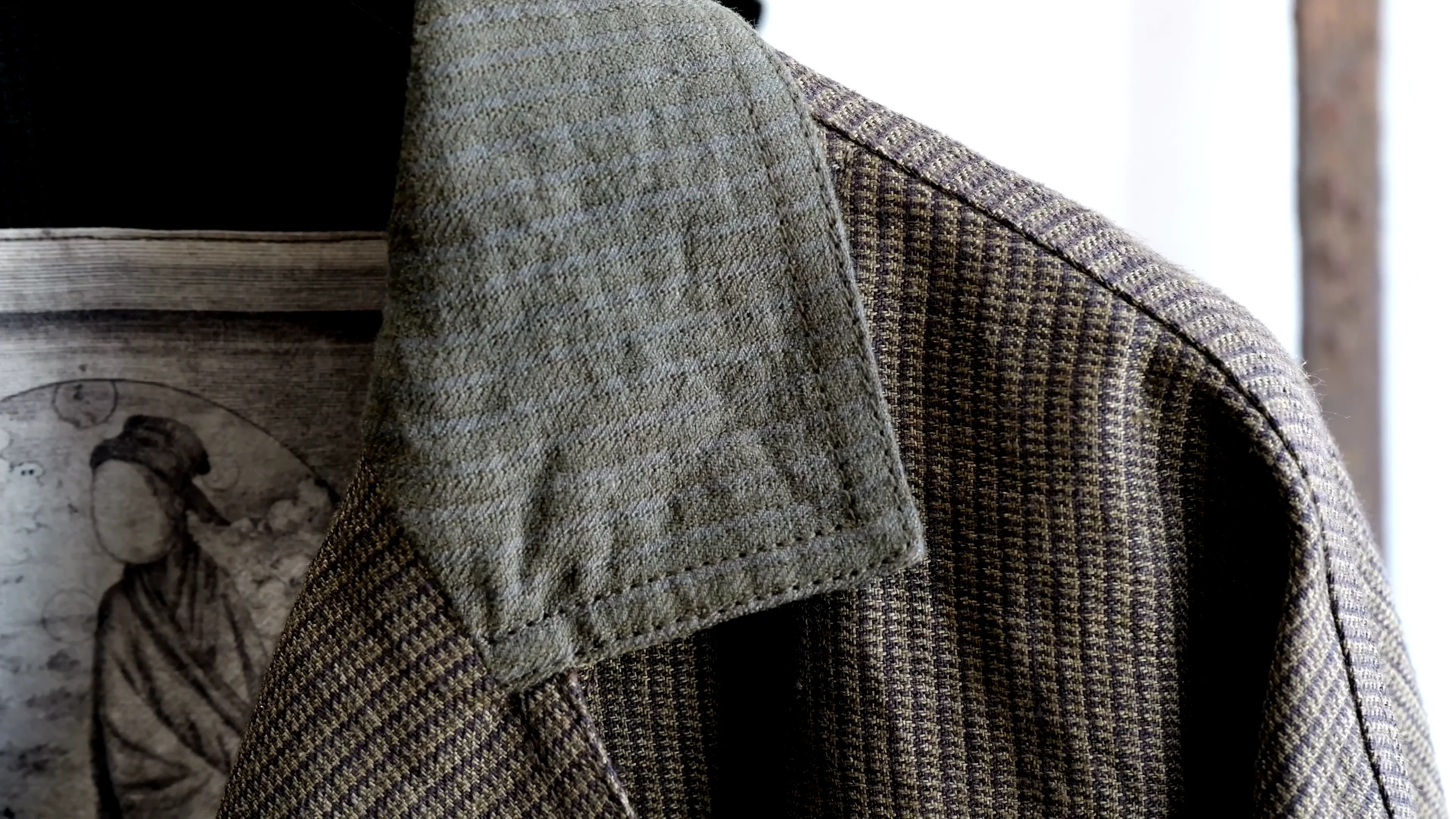 【極美品✨】Whim Gazette モヘヤ混　ツイードジャケット　金釦　近年 極美品✨】Whim Gazette モヘヤ混 ツイードジャケット 金釦 近年