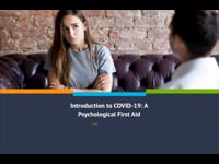 Module 01: Introduction to COVID-19 A Psychological First Aid