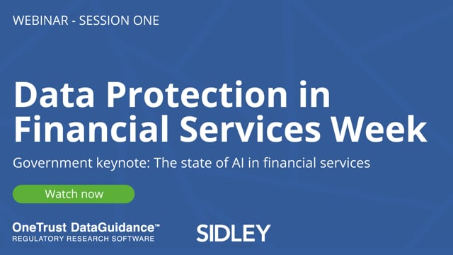 DPFS Week - Government keynote: The state of AI in financial services