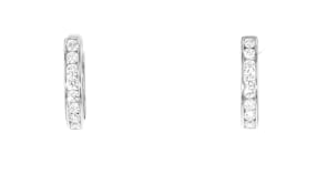 1.00 ct. t.w. Channel-Set Lab-Grown Diamond Hoop Earrings in 14kt White Gold