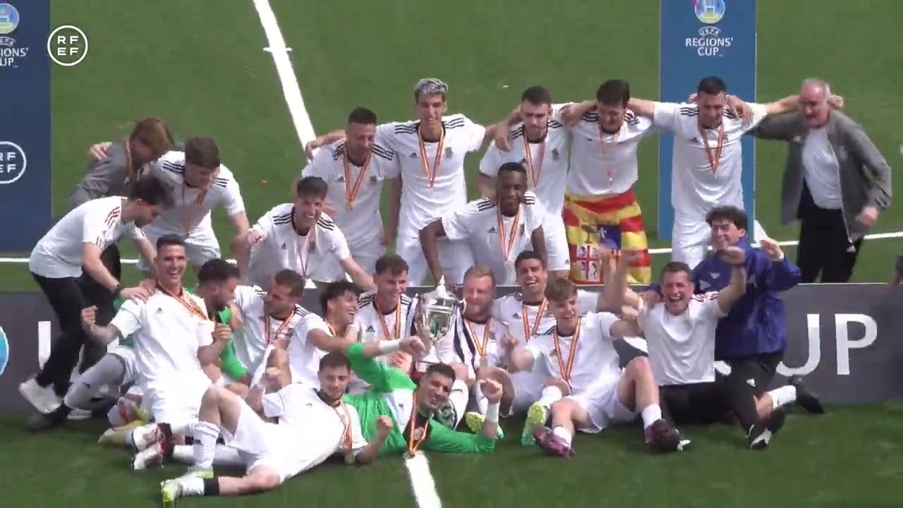(RESUMEN, GOLES Y CELEBRACIÓN) Galicia1-2 Aragón / ARAGÓN GANA LA FINAL de la Copa de las Regiones UEFA 2023/24