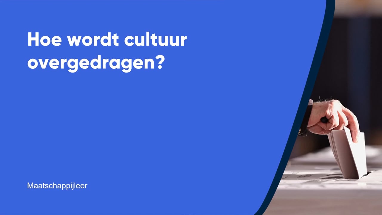 Hoe wordt cultuur overgedragen?