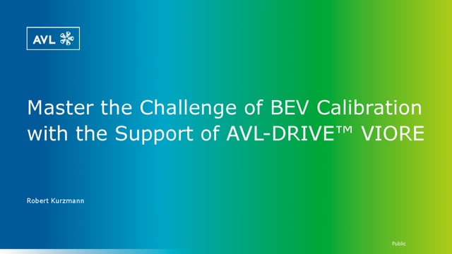 Master the challenge of BEV calibration with the support of AVL-DRIVE™ VIORE