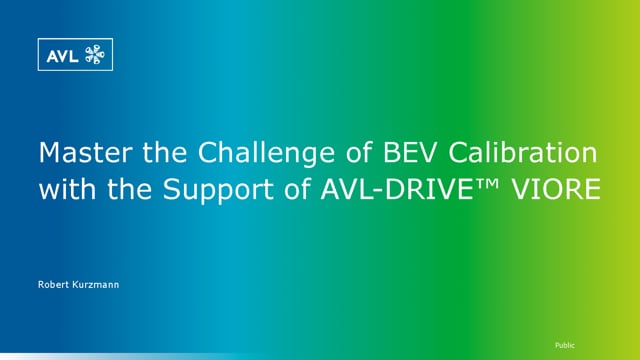 Master the challenge of BEV calibration with the support of AVL-DRIVE™ VIORE