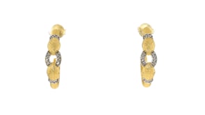 16 ct. t.w. Diamond C-Hoop Earrings in 18kt Gold Over Sterling