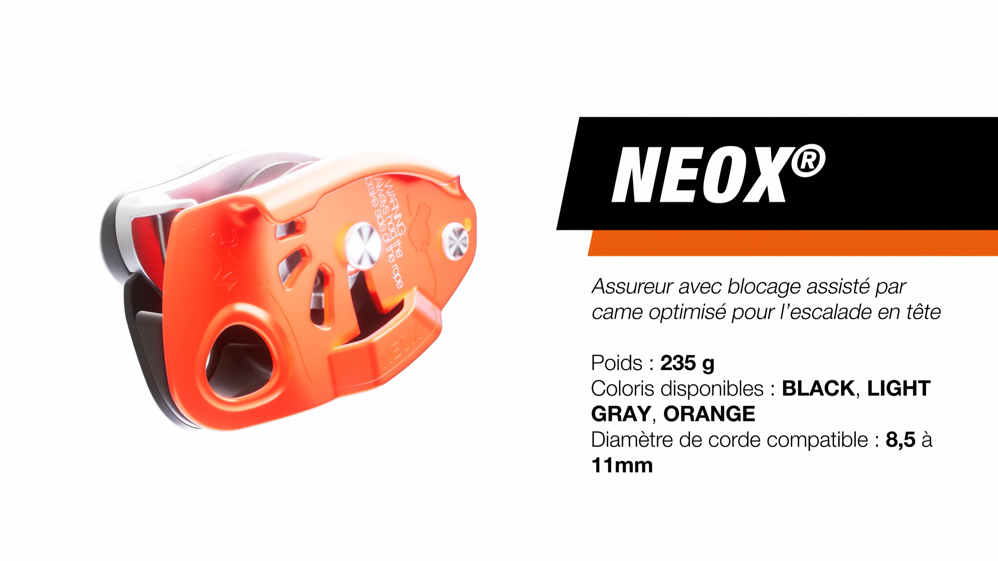 ノッコ NEOX, ideal for lead belaying - Petzl USA