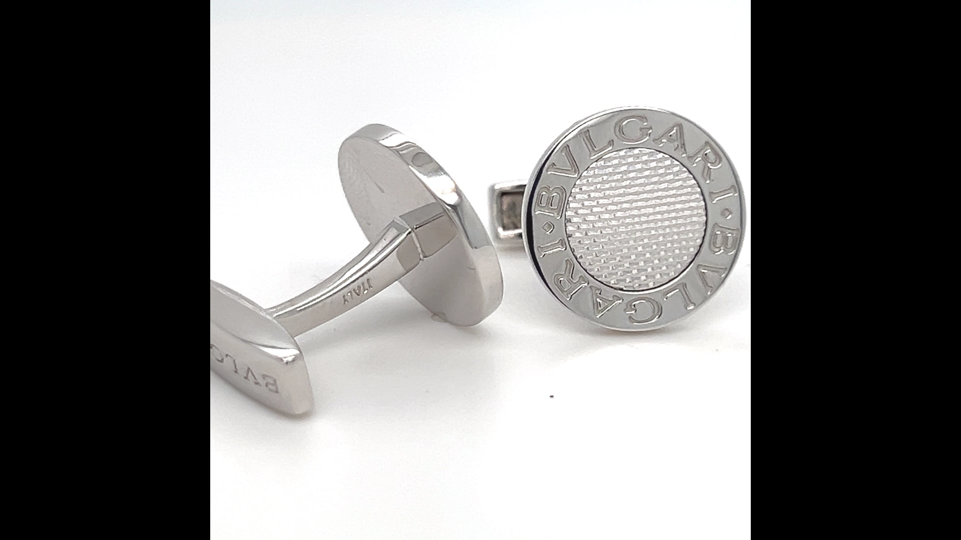 Original 2010 Bvlgari Bvlgari White Gold Cufflinks at 1stDibs