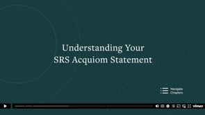 Poster for SRS Acquiom: Understanding Your SRS Acquiom Statement