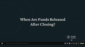 Poster for SRS Acquiom: When Are Funds Released After Closing?