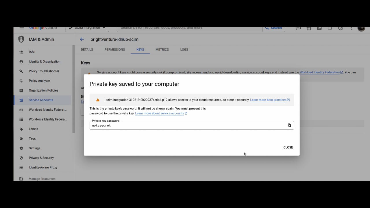 Google WS - How to get credentials and setup for IDHub