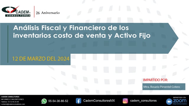 Análisis Fiscal y Financiero de los inventarios costo de venta y Activo Fijo