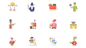 Animated Christmas Characters, a Duotone Icon by Prosymbols (Thumbnail 11 of 11)