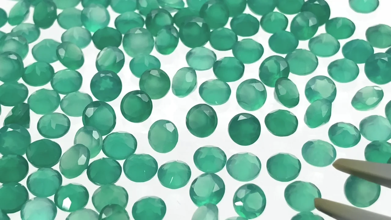 高品質 プラシオライト グリーンクォーツ パーム 握り石 高品質