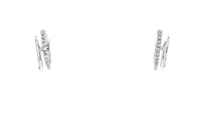 15 ct. t.w. Diamond Dual-Hoop Earrings in Sterling Silver