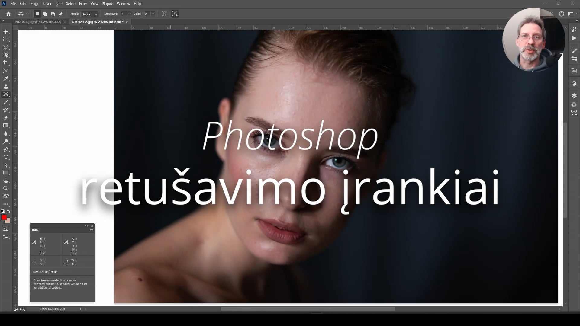 Photoshop retušavimo įrankiai