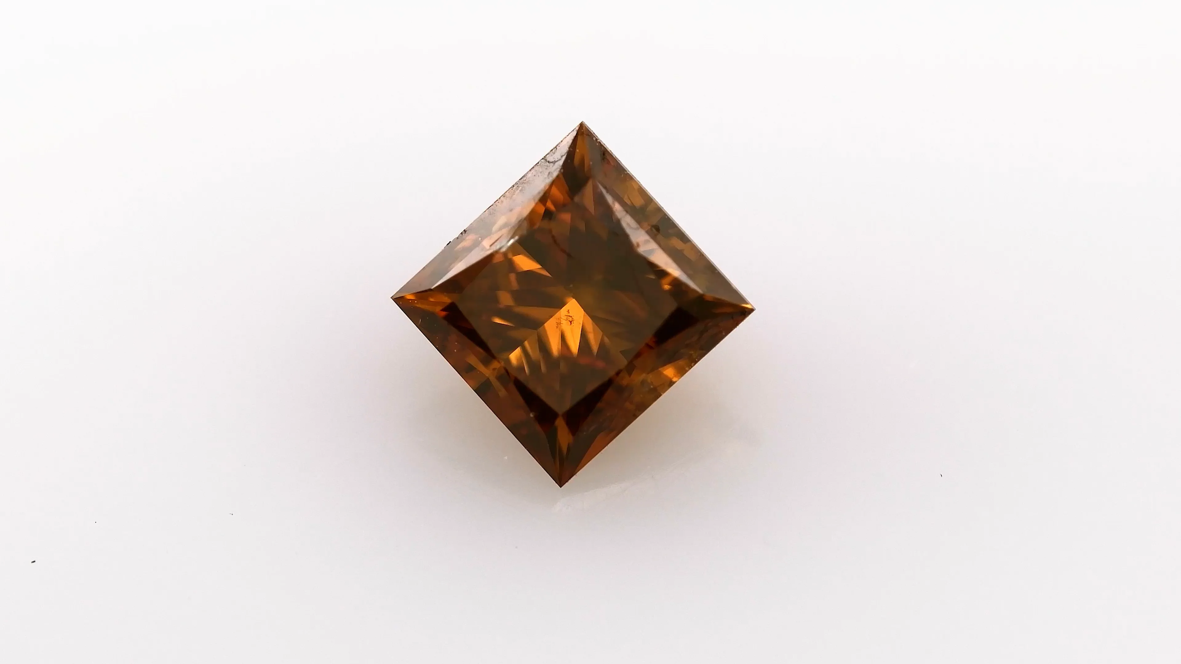1.01 Carat Fancy Deep Orange Brown Princess Diamond SI2 GIA | LEIBISH