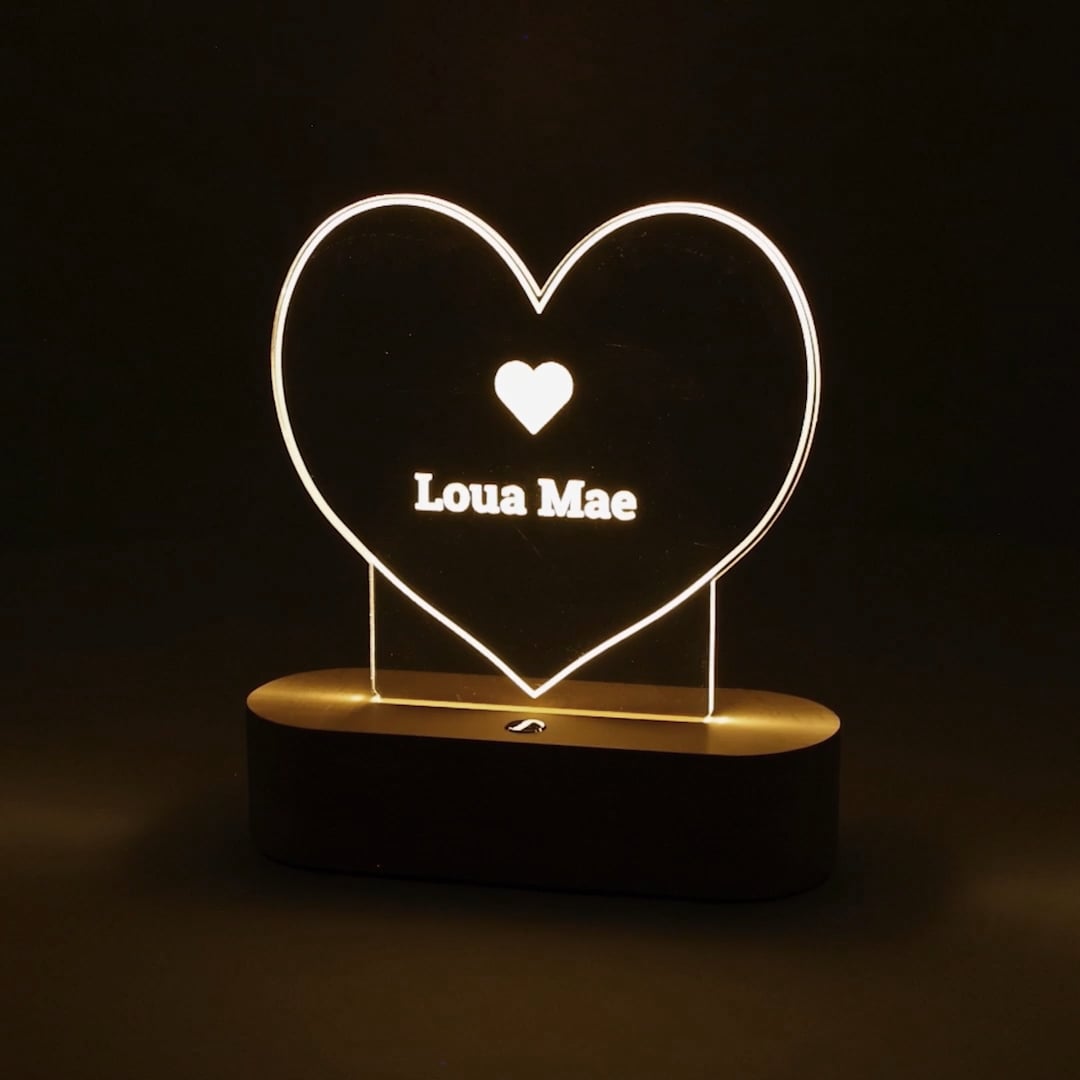 Lampe Prénom Personnalisée Pour Enfant - Décoration Chambre - Garçon - Multicolore