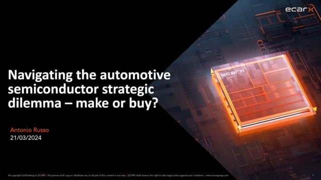Navigating the automotive semiconductor strategic dilemma – make or buy?
