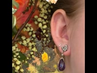 Amethyst Diamond 14k Drop Earrings 10135-7085