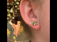 Jade Pearl 14k Floral Earrings 11103-6925