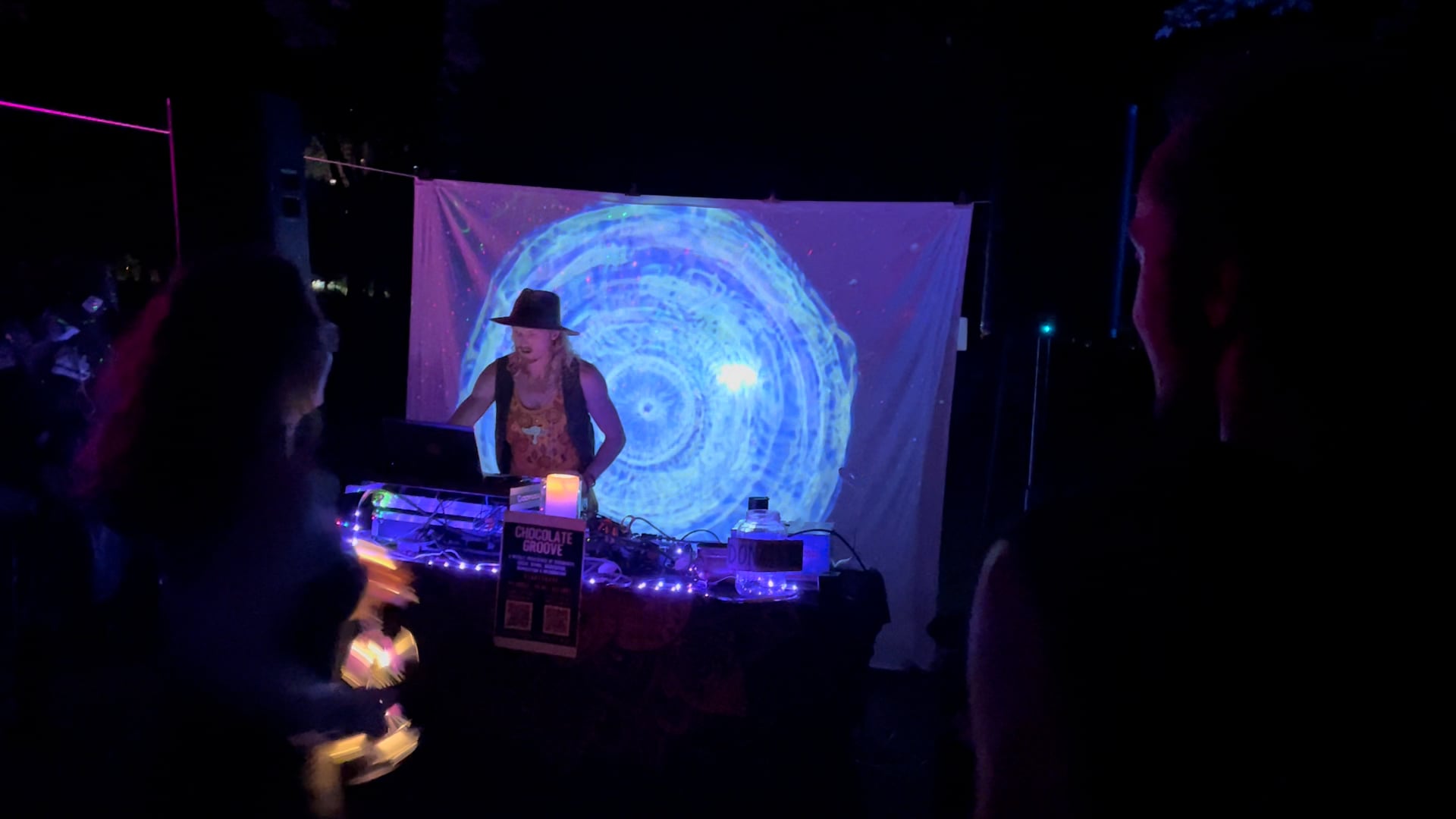 Cymatics at outdoor Chocolate Groove Ecstatic Dance