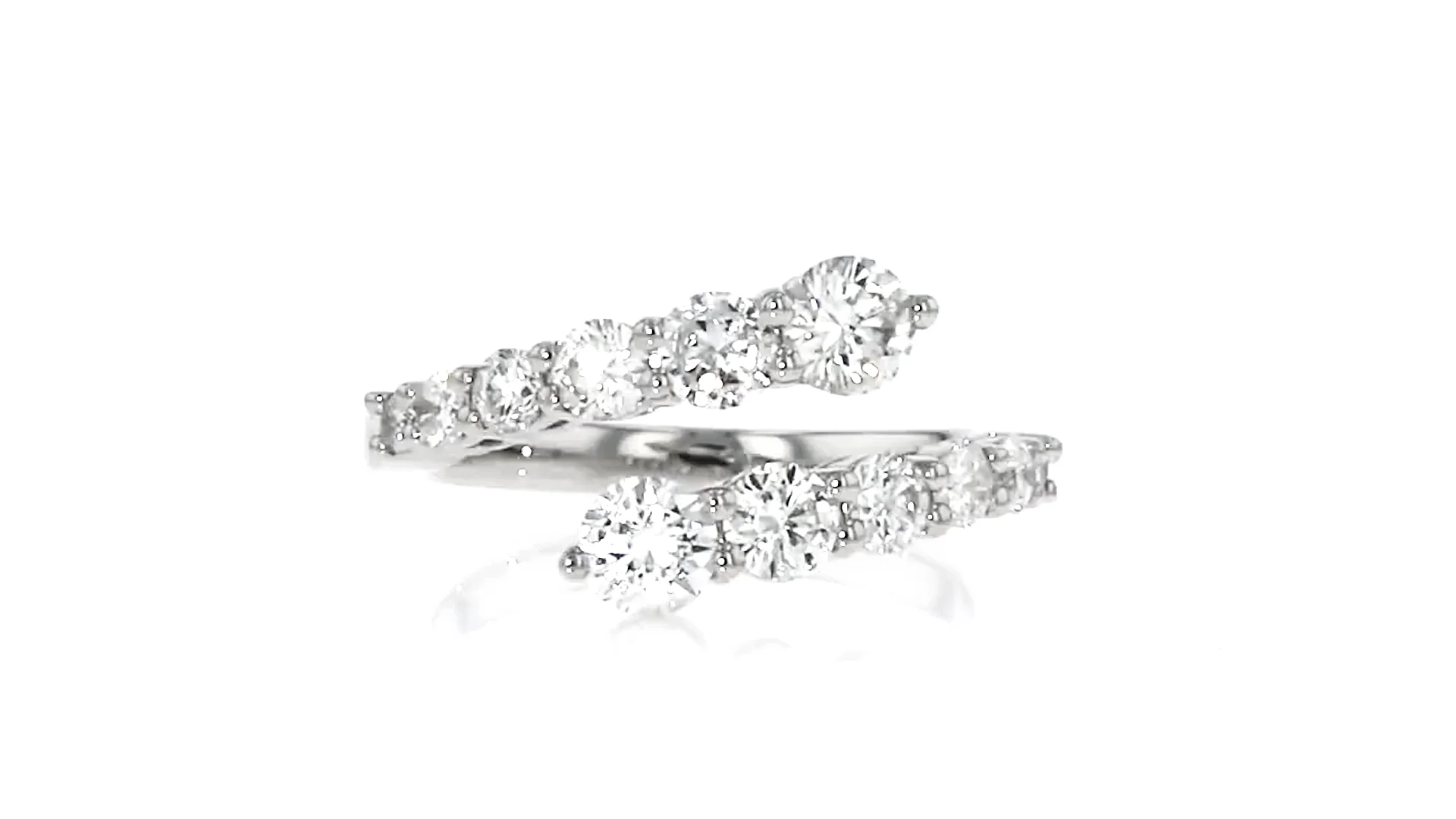 C. 2000 Vintage 1.50 ct. t.w. Diamond Bypass Ring in 18kt White