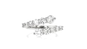 C. 2000 Vintage 1.50 ct. t.w. Diamond Bypass Ring in 18kt White Gold
