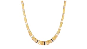 C. 1980 Vintage 18kt Tri-Colored Gold Cleopatra Necklace