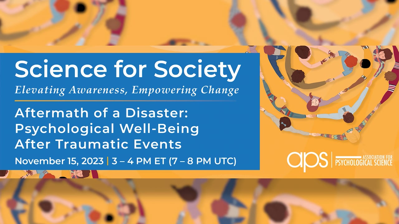 Robin Goodwin – Association for Psychological Science – APS
