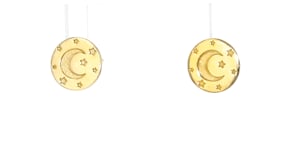 Italian 18kt Gold Over Sterling Jewelry Set Three Pairs of Symbol Earrings