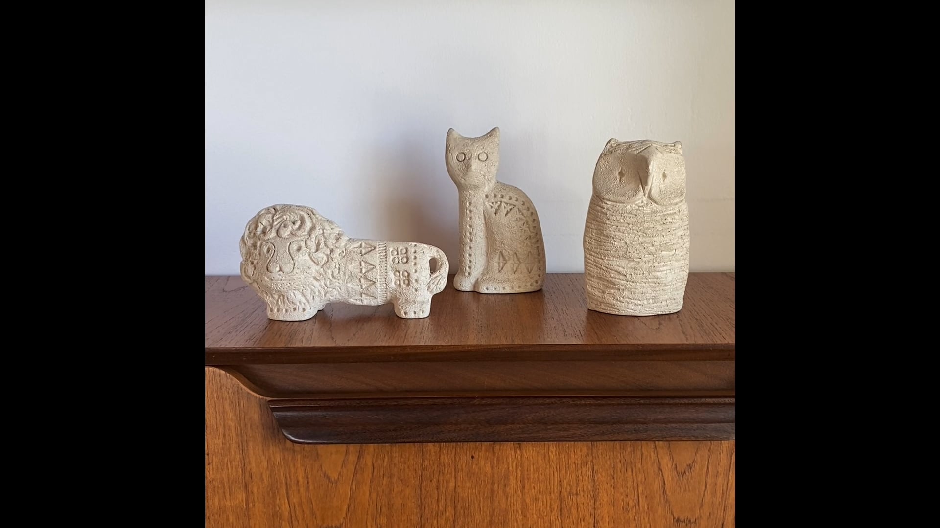 Vintage Flavia Montelupo Rimini Unglazed Ceramic Cat Italy