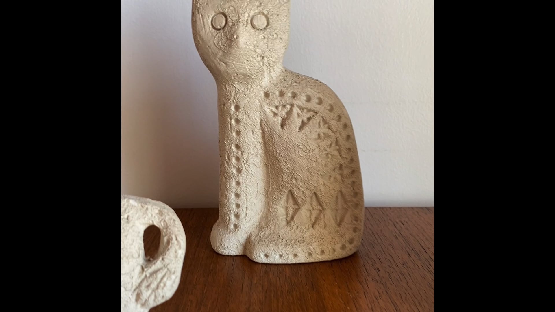Vintage Flavia Montelupo Rimini Unglazed Ceramic Lion Italy For
