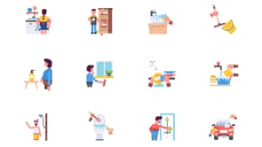 Animated Housekeeping Icons, a Duotone Icon by Prosymbols (Thumbnail 10 of 10)