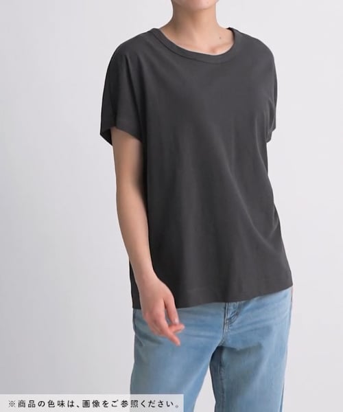 接触冷感で夏も快適]ドライタッチクルーネックプレーンTシャツ