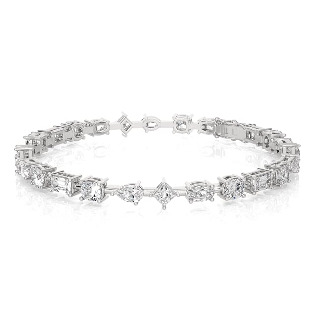 7.50 carat lab grown diamond bracelet in white gold