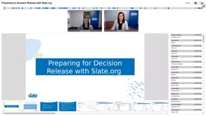 Preparing for Decision Release with Slate.org