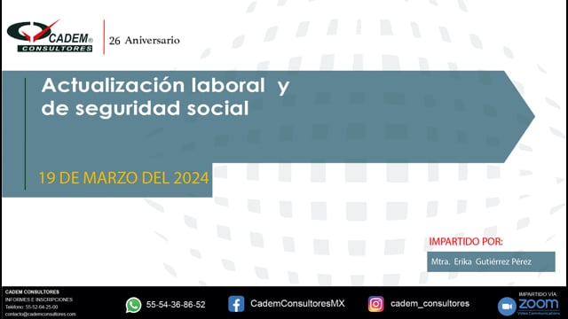 ACTUALIZACIÓN LABORAL Y DE SEGURIDAD SOCIAL