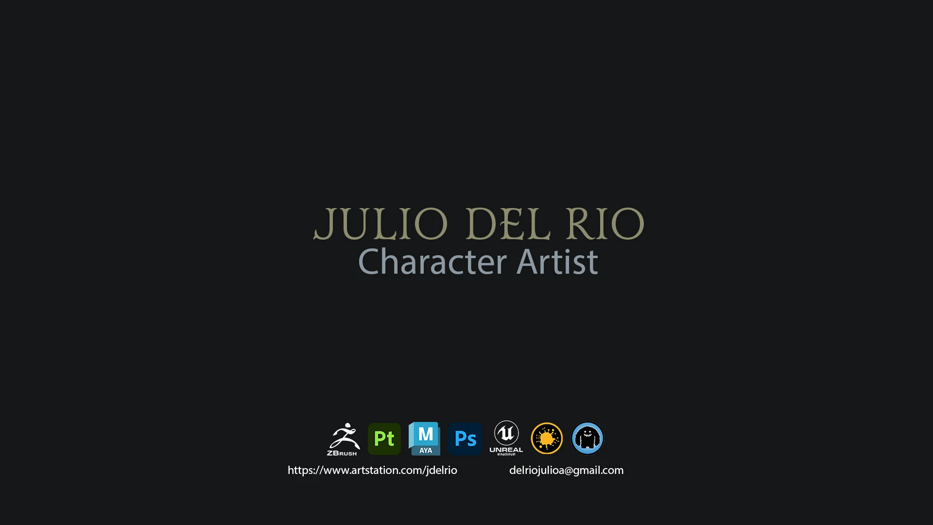 Creature and Character artist Demo Reel, Julio Del Rio
