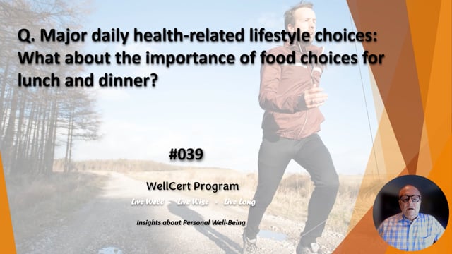 #039 What about the importance of food choices for lunch and dinner?