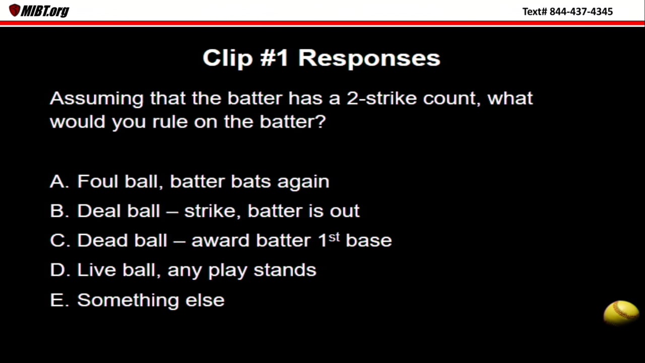 Softball, Does Ball Hit the Knob of the Bat or Batter's Hand.  Fair, Foul, Safe or Out?