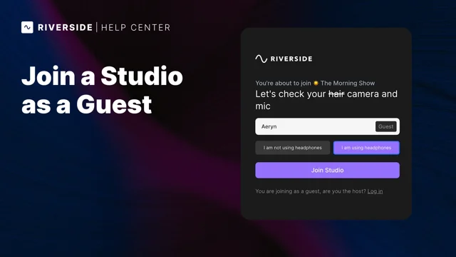 Join a Studio as a Guest