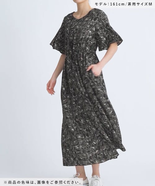 ワンピース 半袖 シンプル ドレープ S/M/L/XL 08Mab ノースリーブワンピース トップス セット 14番手リネン