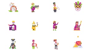 Animated Mardi Gras Icons, a Duotone Icon by Prosymbols (Thumbnail 10 of 10)
