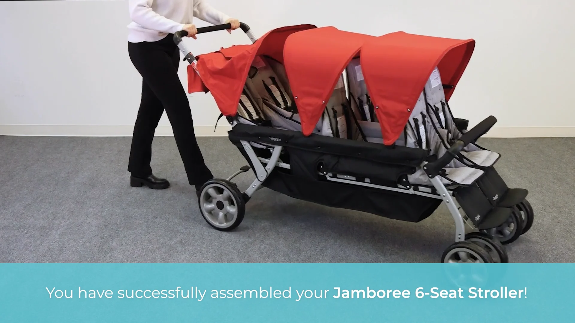 Gaggle Jamboree Six Seat Stroller Assembly Features